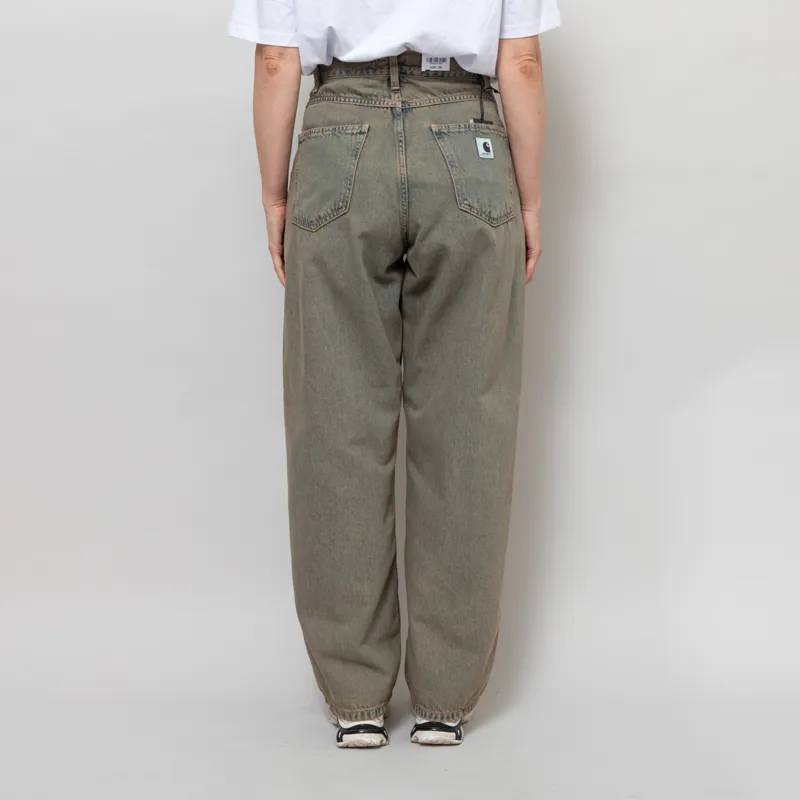 Carhartt WIP Womens Brandon Pant Blue Leather Garment Dyed-3