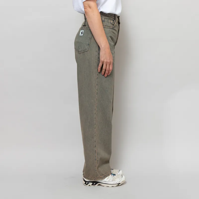 Carhartt WIP Womens Brandon Pant Blue Leather Garment Dyed-4