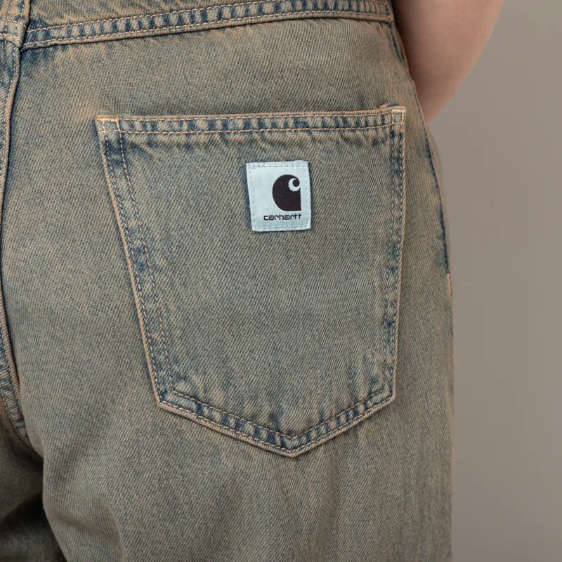 Carhartt WIP Womens Brandon Pant Blue Leather Garment Dyed-6