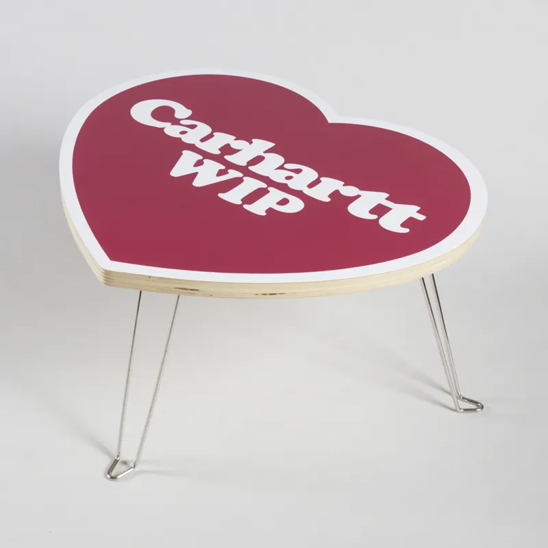 Carhartt WIP Unisex Heart Folding Homeware Table Scarlet White
