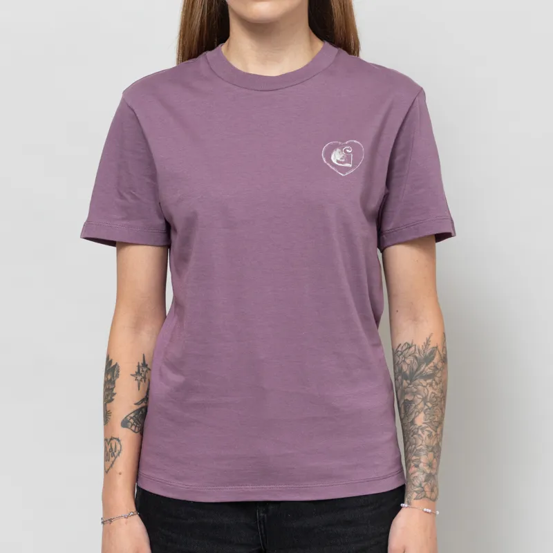 Carhartt WIP Womens Hearts Of Hartts T Shirt Phlox-3