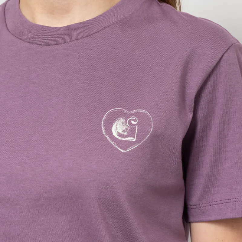 Carhartt WIP Womens Hearts Of Hartts T Shirt Phlox-6