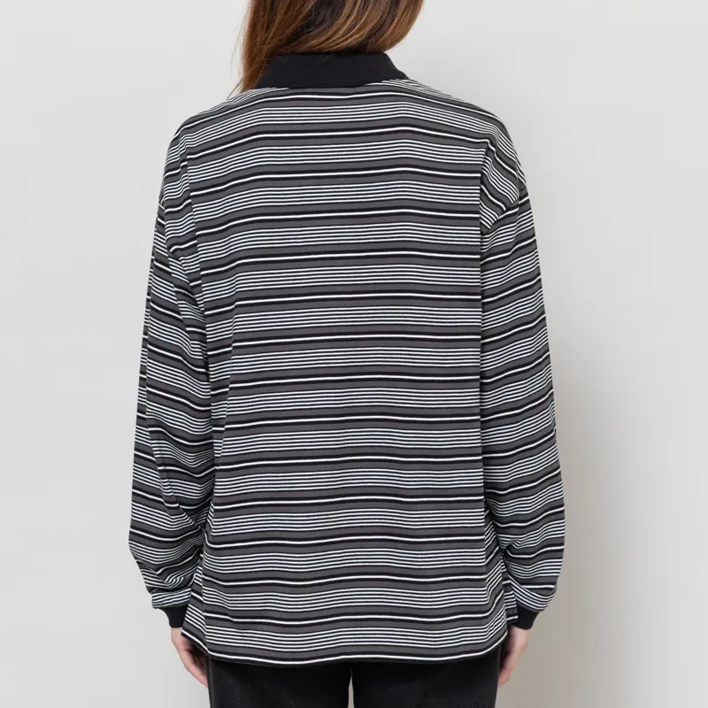 Carhartt WIP Womens Long Sleeve Largo Polo Shirt Black-3