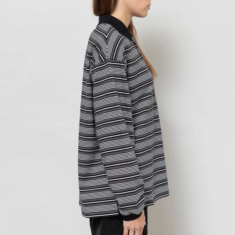 Carhartt WIP Womens Long Sleeve Largo Polo Shirt Black-4