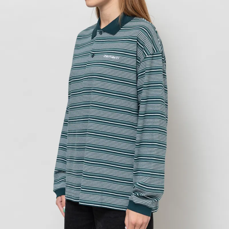 Carhartt WIP Womens Long Sleeve Largo Polo Shirt Deep Lagoon-1