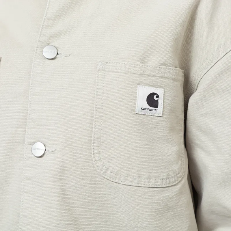 Carhartt WIP Womens OG Michigan Coat Fleur De Sel Black Stone Canvas-9