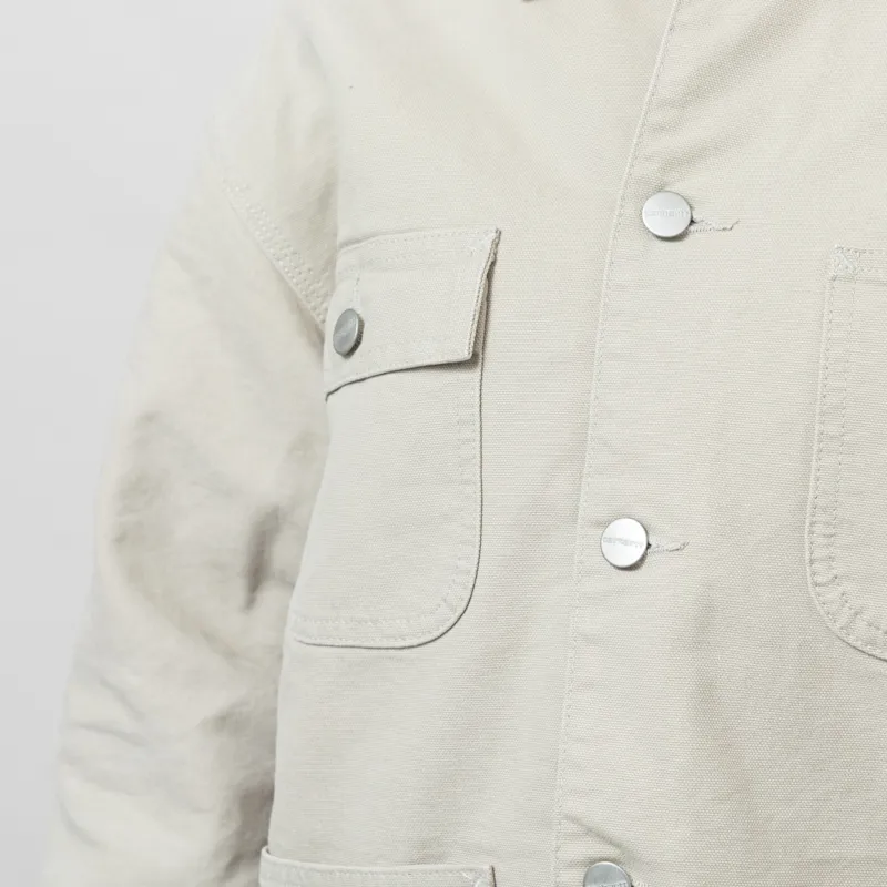 Carhartt WIP Womens OG Michigan Coat Fleur De Sel Black Stone Canvas-8