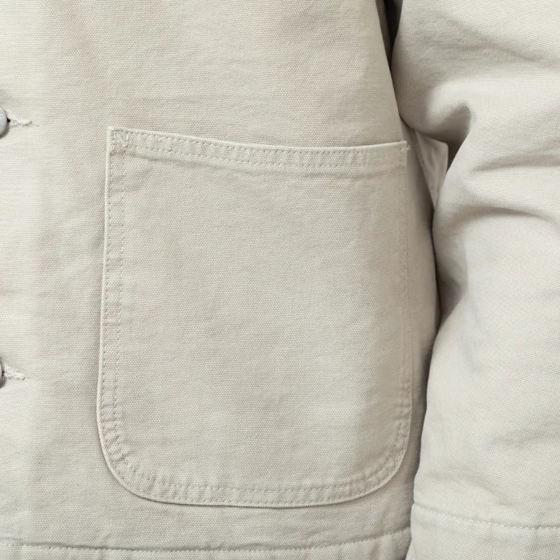 Carhartt WIP Womens OG Michigan Coat Fleur De Sel Black Stone Canvas-12