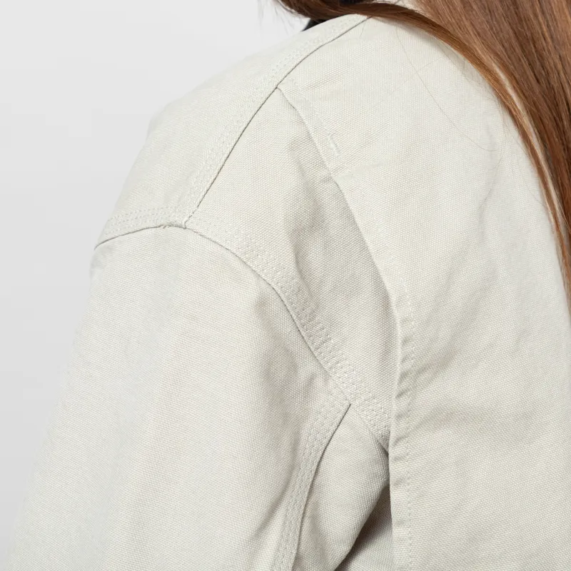 Carhartt WIP Womens OG Michigan Coat Fleur De Sel Black Stone Canvas-10