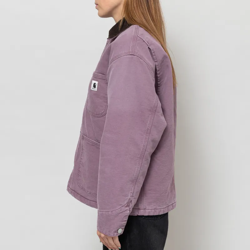 Carhartt WIP Womens OG Michigan Coat Phlox Tobacco Stone Canvas-2