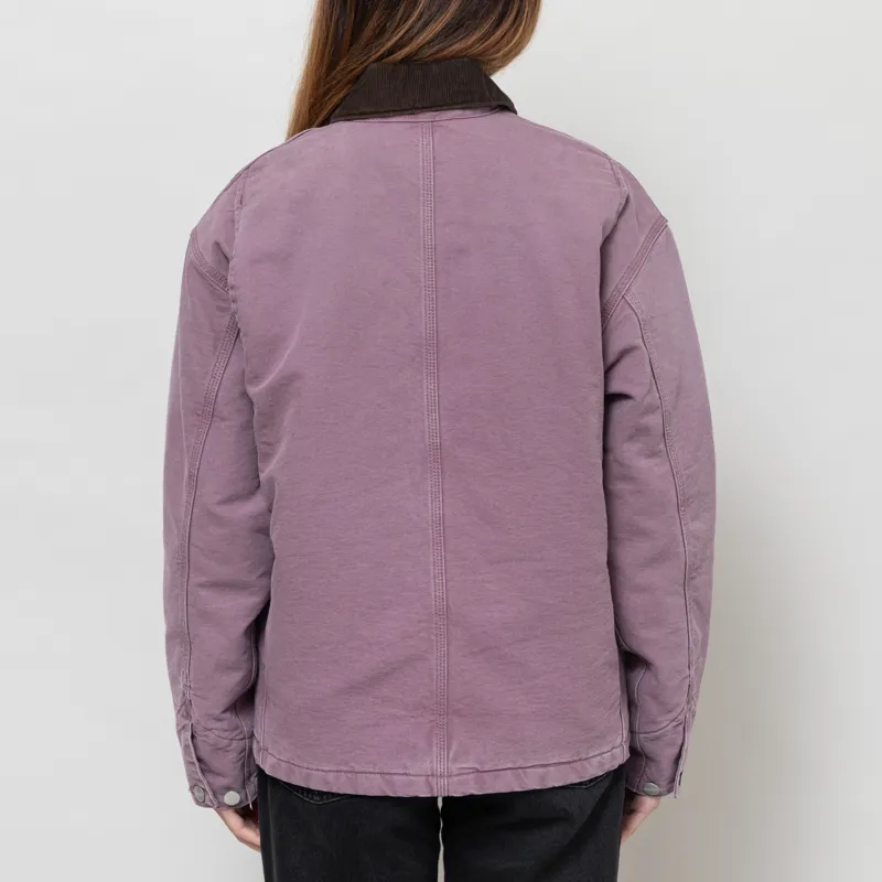 Carhartt WIP Womens OG Michigan Coat Phlox Tobacco Stone Canvas-3