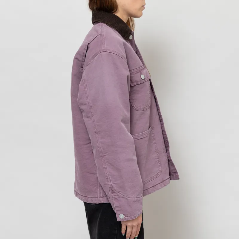 Carhartt WIP Womens OG Michigan Coat Phlox Tobacco Stone Canvas-4