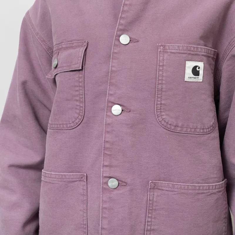 Carhartt WIP Womens OG Michigan Coat Phlox Tobacco Stone Canvas-7