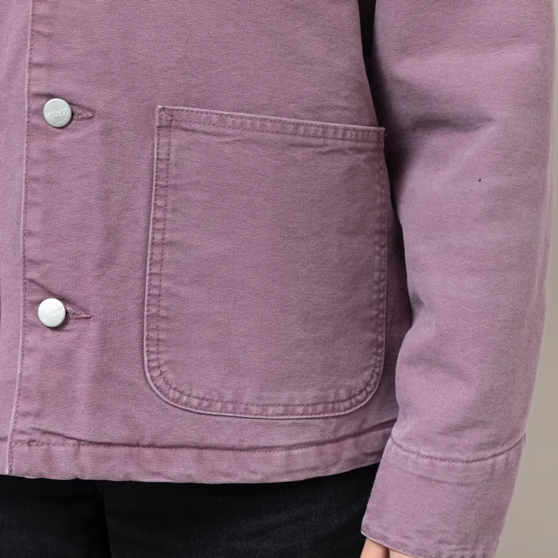 Carhartt WIP Womens OG Michigan Coat Phlox Tobacco Stone Canvas-9