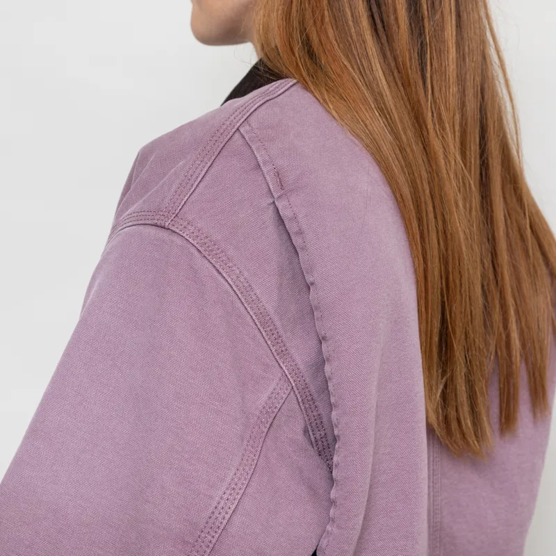 Carhartt WIP Womens OG Michigan Coat Phlox Tobacco Stone Canvas-6