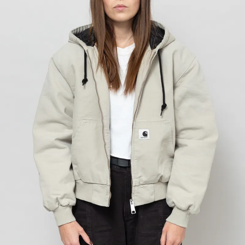 Carhartt WIP Womens OG Active Jacket Fleur De Sel Stone Canvas-1