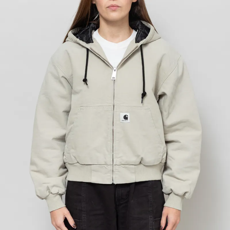 Carhartt WIP Womens OG Active Jacket Fleur De Sel Stone Canvas