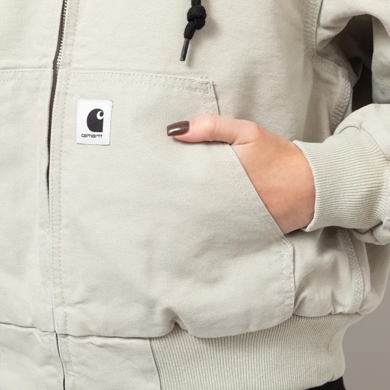 Carhartt WIP Womens OG Active Jacket Fleur De Sel Stone Canvas-9