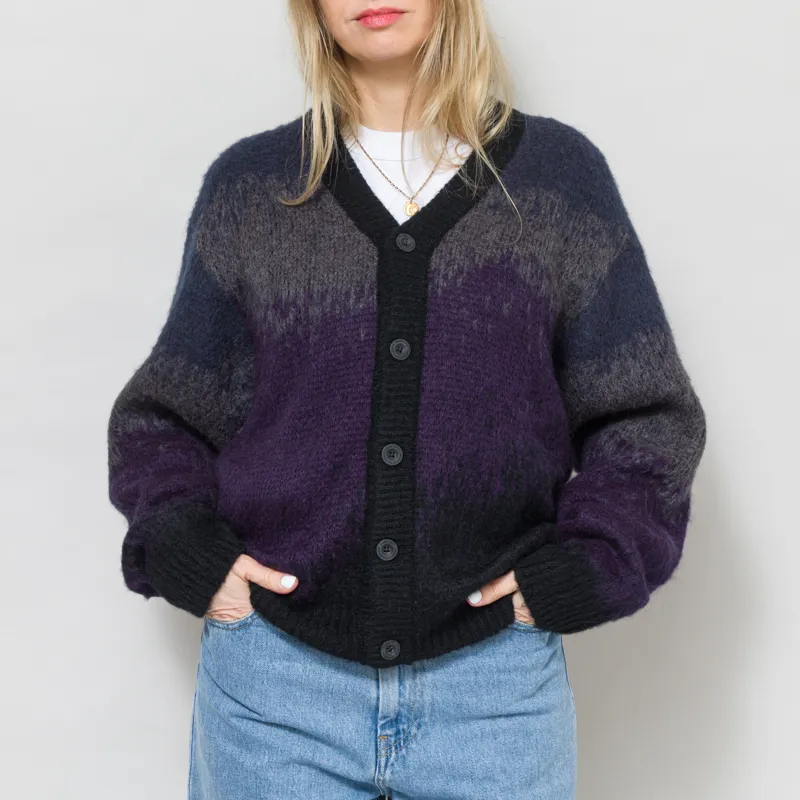 Carhartt WIP Womens Tinley Cardigan Black Stripe-2