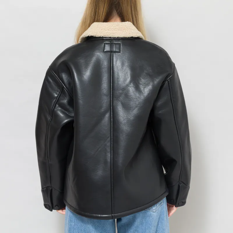 Carhartt WIP Womens Shepton OG Michigan Coat Black Natural-4