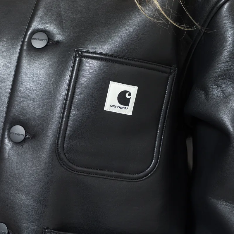 Carhartt WIP Womens Shepton OG Michigan Coat Black Natural-8