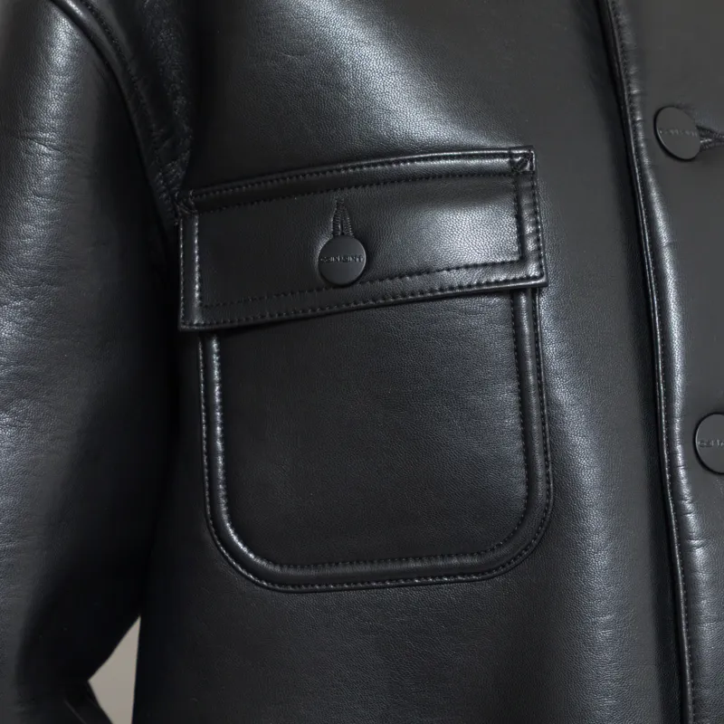 Carhartt WIP Womens Shepton OG Michigan Coat Black Natural-10