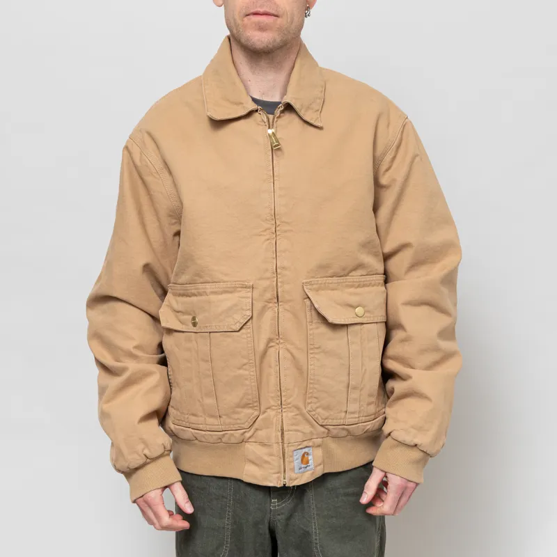 Carhartt WIP Stanton Jacket Dusty H Brown Stonewashed