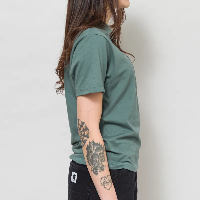 Carhartt WIP Womens Pocket T Shirt Velvet Green-5