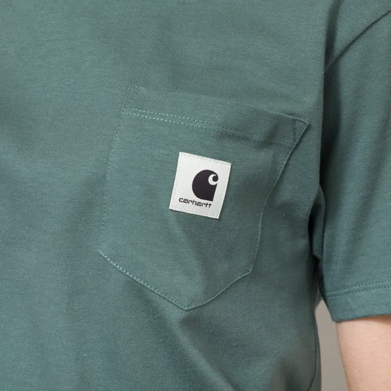Carhartt WIP Womens Pocket T Shirt Velvet Green-8