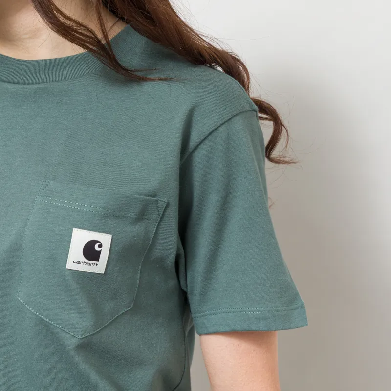 Carhartt WIP Womens Pocket T Shirt Velvet Green-7
