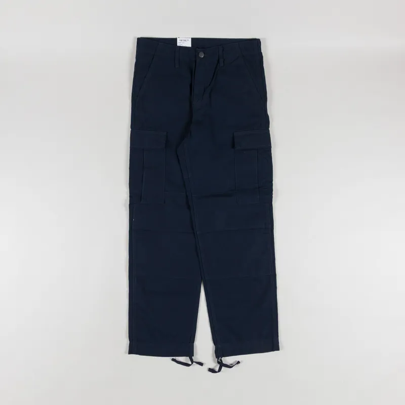 Carhartt WIP Regular Cargo Pant Deep Night Rinsed Columbia Ripstop-1