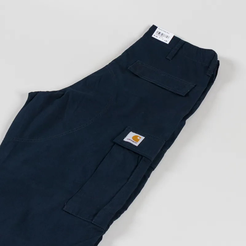 Carhartt WIP Regular Cargo Pant Deep Night Rinsed Columbia Ripstop-5