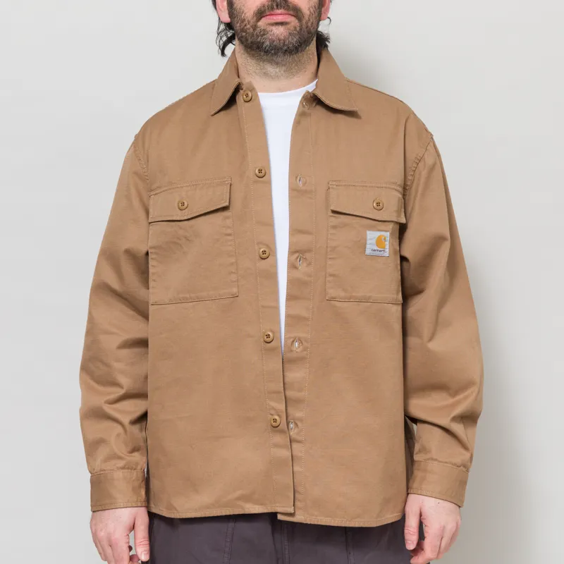 Carhartt WIP Kelly Shirt Jac Peanut-1