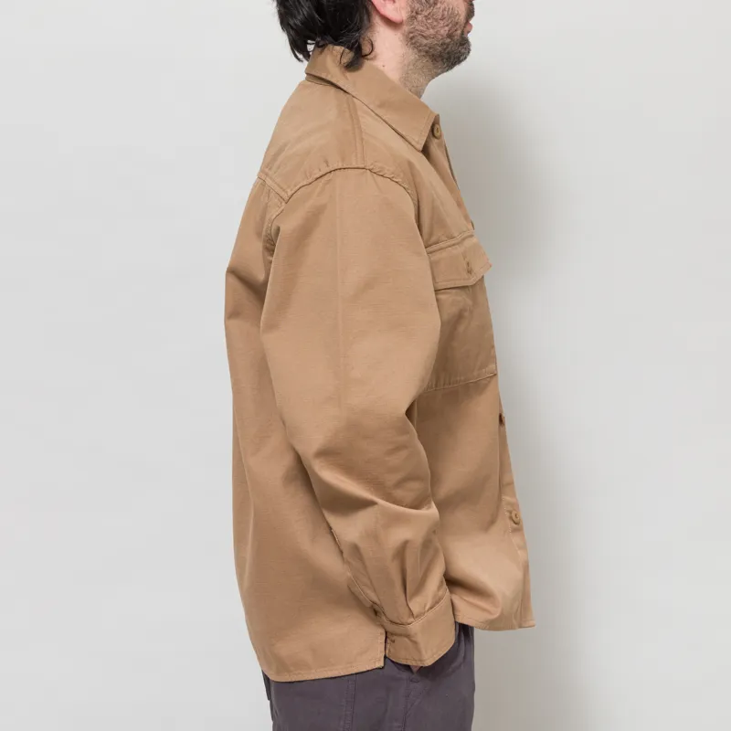 Carhartt WIP Kelly Shirt Jac Peanut-5