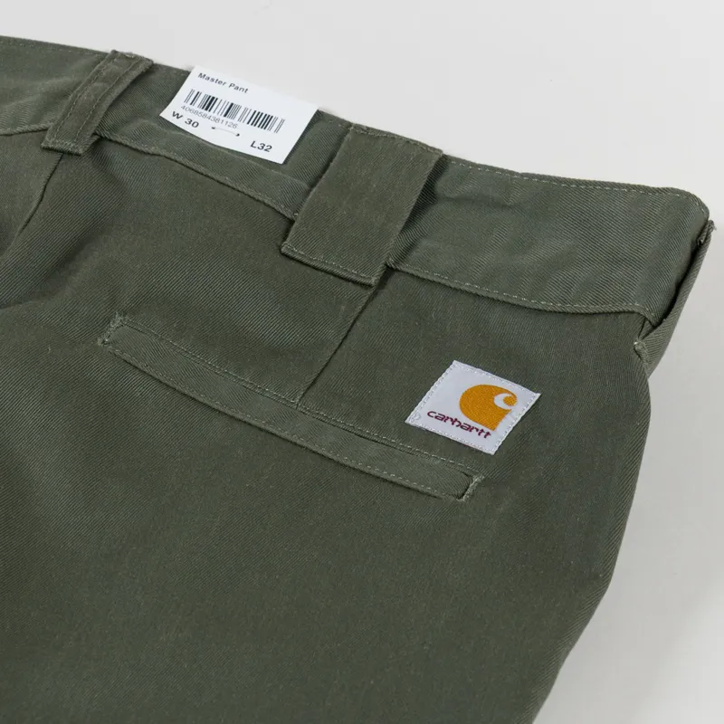 Carhartt WIP Master Pant Dark Leaf Rinsed Denison Twill-5