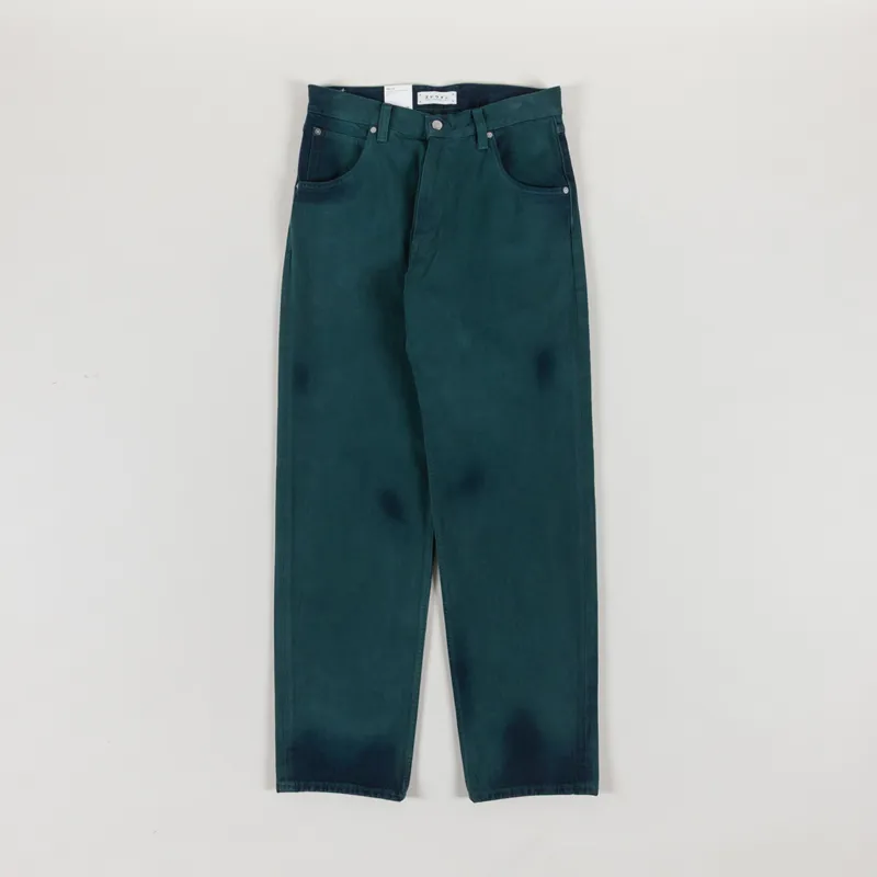 Edwin Tyrell Pants Blue Emerald Overdyed-1