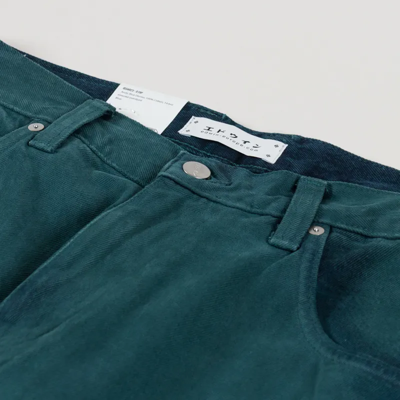 Edwin Tyrell Pants Blue Emerald Overdyed-7