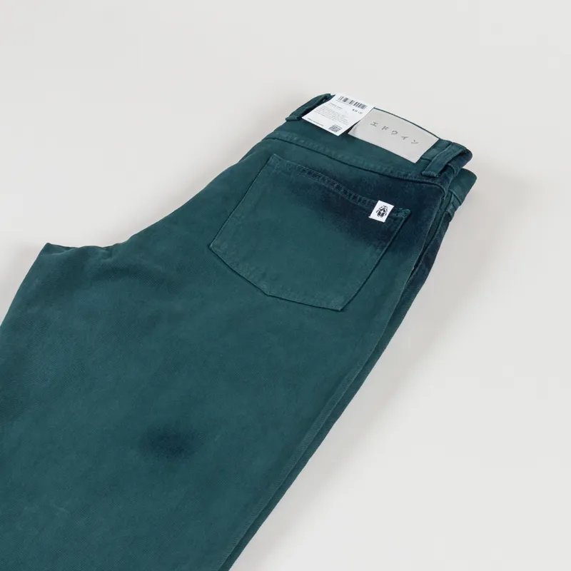 Edwin Tyrell Pants Blue Emerald Overdyed-5