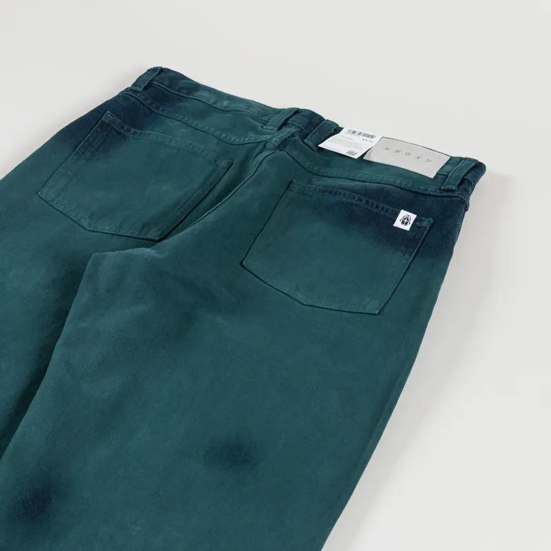Edwin Tyrell Pants Blue Emerald Overdyed-4