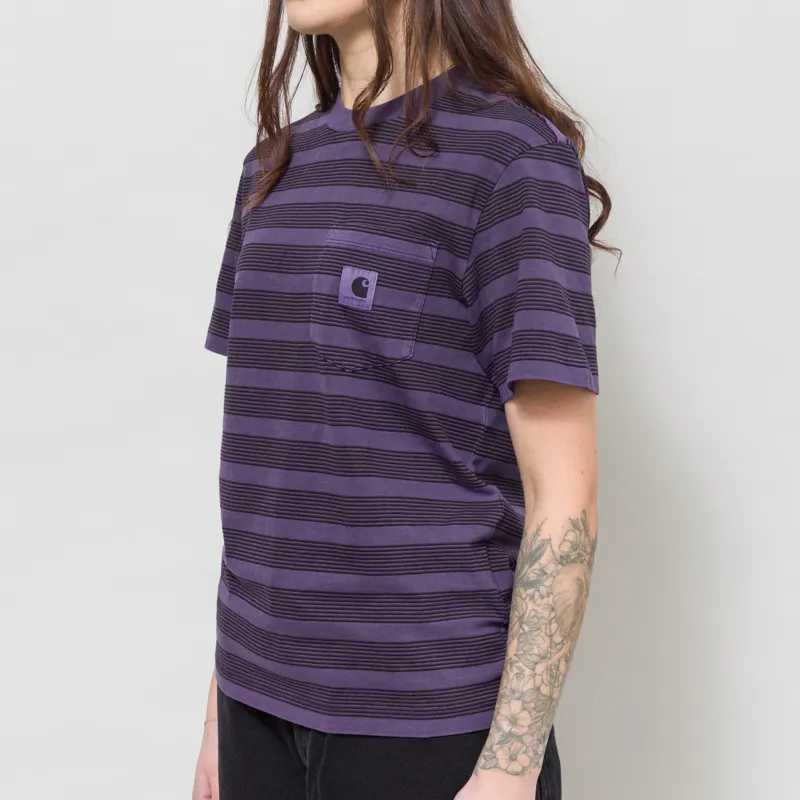 Carhartt WIP Womens Hanson Pocket T Shirt Lokers Stripe-1