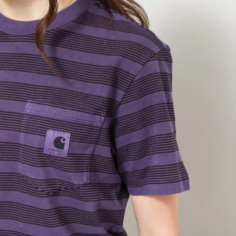 Carhartt WIP Womens Hanson Pocket T Shirt Lokers Stripe-5