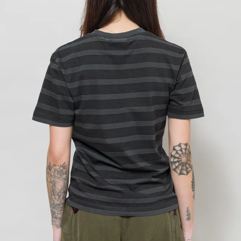 Carhartt WIP Womens Hanson Pocket T Shirt Black Stripe-3