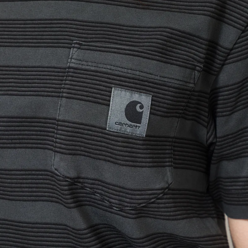 Carhartt WIP Womens Hanson Pocket T Shirt Black Stripe-7
