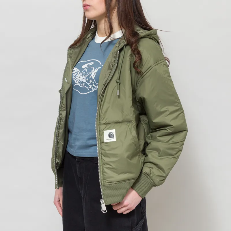 Carhartt WIP Womens Hooded Gadd Jacket Dollar Green-1