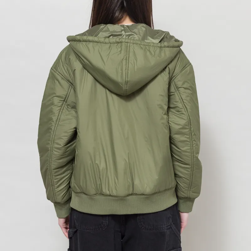 Carhartt WIP Womens Hooded Gadd Jacket Dollar Green-3