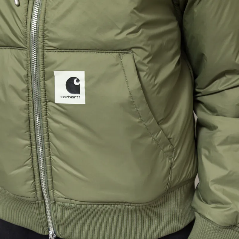 Carhartt WIP Womens Hooded Gadd Jacket Dollar Green-7