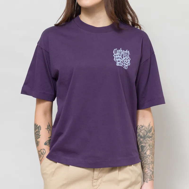 Carhartt WIP Womens Signet T Shirt Lokers Blue-1