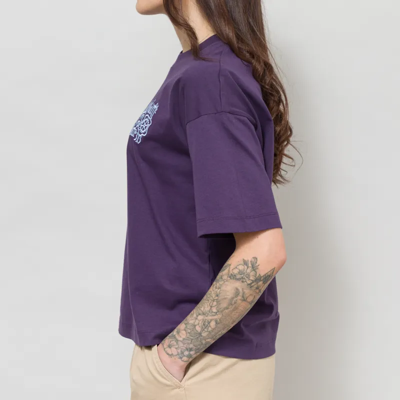 Carhartt WIP Womens Signet T Shirt Lokers Blue-3