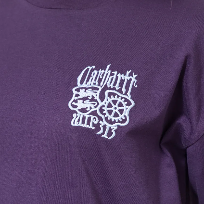 Carhartt WIP Womens Signet T Shirt Lokers Blue-8
