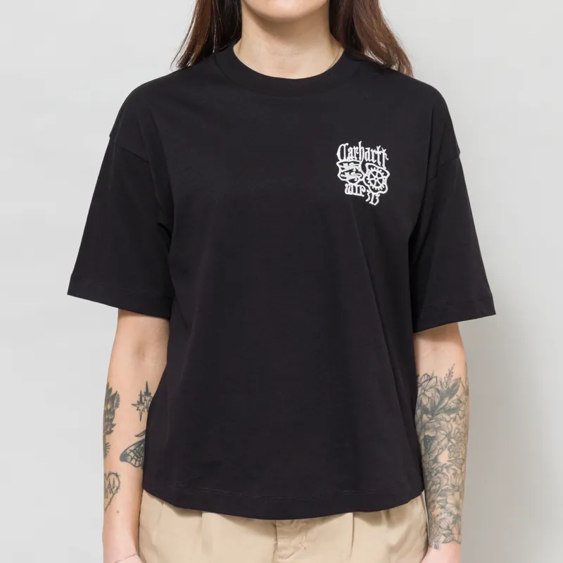 Carhartt WIP Womens Signet T Shirt Black Wax-1